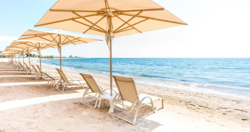 A stylish beachfront retreat where contemporary comfort meets the crystal-clear waters of Halkidiki view 2