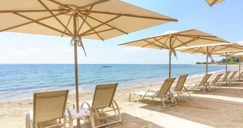 A stylish beachfront retreat where contemporary comfort meets the crystal-clear waters of Halkidiki view 3