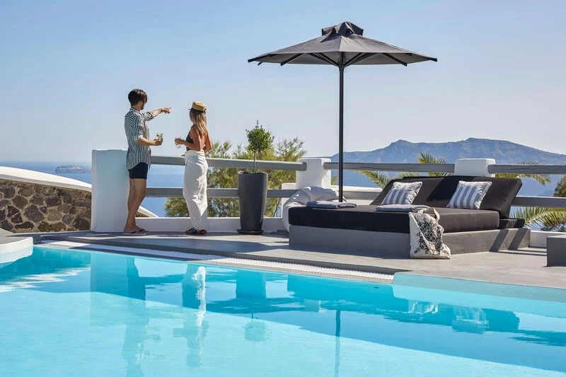 Mr And Mrs White Oia  Santorini view 2