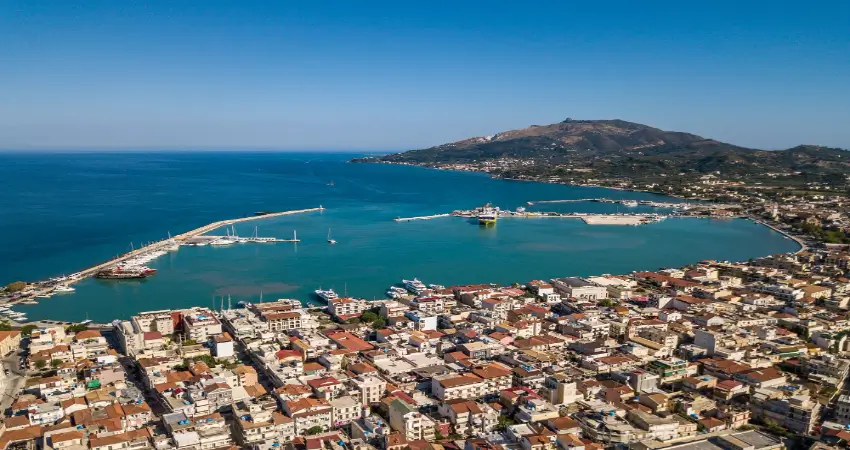 Town and sea combined in one stylish Zakynthos stay view 2