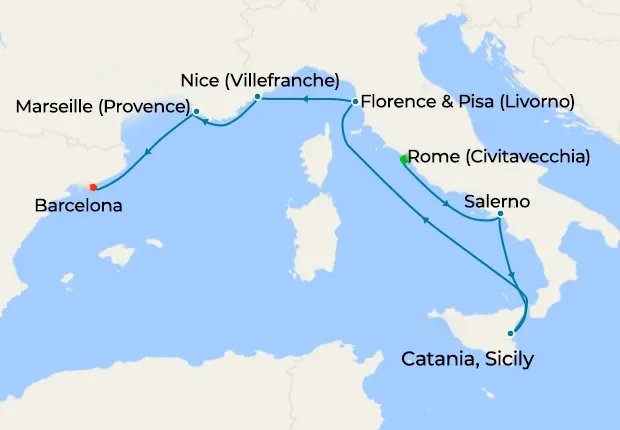 13 Nights – Amazing Stays + Mediterranean Cruise | May, June & August Dates