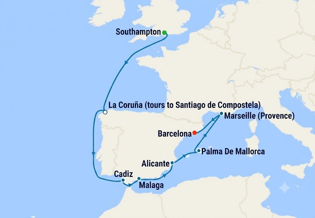 9 Nights Spain & Med Cruise – MSC Virtuosa | November 2026